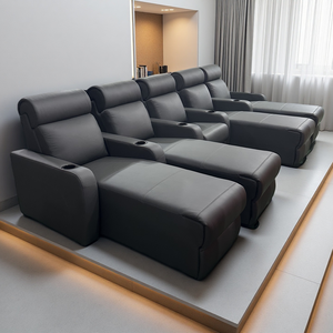 โซฟาปรับนอนไฟฟ้าสำหรับโฮมเธียเตอร์ทันสมัยเตียงผ้ากำมะหยี่เฟอร์นิเจอร์ห้องนั่งเล่นประหยัดพื้นที่ - Product Image 6