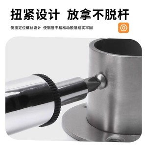 Stainless Steel Clothes Rod Base Flange Seat Brushed Finish Wardrobe Hardware Fixing Accessories - Product Image 4