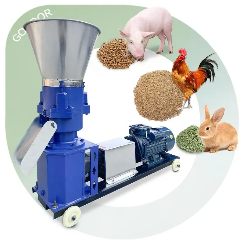 משק חי בויס עופות קליפות אורז ארנב מייצר מכונת גלולה יד שנייה להזנת בעלי חיים בניגריה