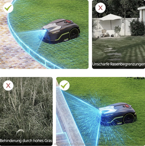 Tondeuse à gazon robotisée intelligente sans fil, contrôlée par application, avec vision IA, mini tondeuse à gazon robotisée RTK pour la coupe de l'herbe de jardin - Product Image 3