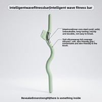 Barre de fitness flexible en acier recouvert de silicone de 15 lb, barre d'exercice lestée antidérapante, équipement d'entraînement pour la maison