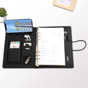 Banco de Energía Multifuncional con Agenda, 8000 mAh + 8 GB USB + Inalámbrico + Lámpara + Logotipo Iluminado - Product Image 4