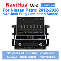 Autoradio Navihua, lecteur stéréo, navigation GPS, Carplay, unité multimédia pour Nissan Patrol Y62 Infiniti QX56 QX80 2012-2020