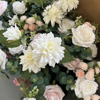 Ifg Hoge Kwaliteit Real Touch Greenery Bladeren Rose Zijden Bloem Tafelloper
