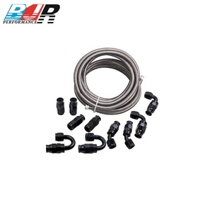 BJR pièces de course de voiture haute pression <span class=keywords><strong>E85</strong></span> ligne de <span class=keywords><strong>carburant</strong></span> Flexible en acier inoxydable tressé PTFE tuyau - Product Image 2