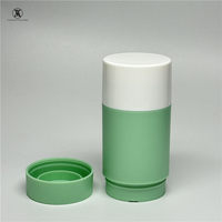 Récipient d'emballage vide de 30ml 50ml 75ml en plastique vert menthe en gel-crème en bâton déodorant logo personnalisé doux au toucher avec remplissage au fond