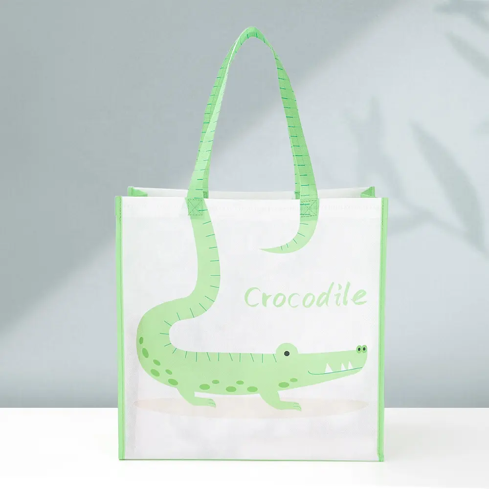 OEM/ODM 80gsm RPET grocery supermarket shopper bag recycled ECO friendly reusable custom non woven shipping bag with custom logo