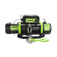 Treuil électrique étanche à câble en nylon 12000 lb, 12V/24V, pour camion, avec télécommande - Vente chaude