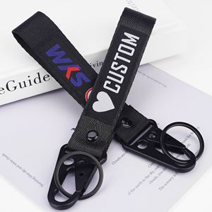 Lanière courte en polyester personnalisée avec logo imprimé par sublimation, porte-clés, lanière pour moto - Product Image 3