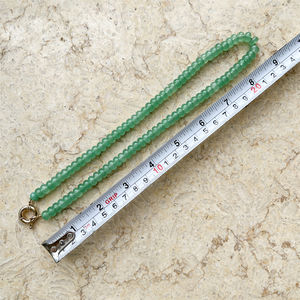 עיצוב פשוט חרוזי אבן חן שרשרת abacus בצורת אבן טבעית תכשיטים בעבודת יד רינג קריסטל צ 'וקר - Product Image 4