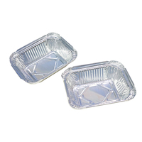 Récipient alimentaire jetable biodégradable de plat de cuisson de plateau de papier d'aluminium avec le couvercle d'aluminium pour le processus de boursouflure alimentaire à emporter