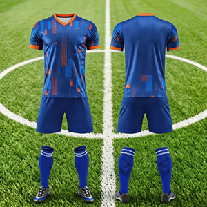 Jersey Sepak Bola Desain Baru Musim Panas 100% Poliester Cepat Kering & Bernapas Logo Custom - Product Image 1