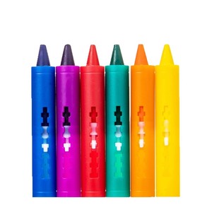 ชุดสีเทียนแก้วสำหรับเด็กปลอดสารพิษ 6 ชิ้น ชุดสีเทียนสำหรับอาบน้ำ ล้างออกได้ ใช้สำหรับระบายสี - Product Image 1