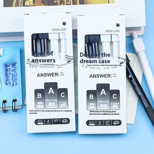 Bolígrafo de Gel de prensa de puerta de respuesta creativa de alto valor de <span class=keywords><strong>Yan</strong></span>, bolígrafo de plástico negro de 0,5mm para examen de estudiantes - Product Image 5