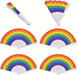 Éventail pliant en plastique de 23 cm, style floral espagnol, avec logo personnalisé imprimé, artisanat en bambou de qualité pour mariages et cadeaux d'entreprise - Product Image 4