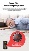 Pendentif d'urgence SOS pour personnes âgées en gros avec suivi GPS 4G LTE et appels bidirectionnels pour la sécurité et la cohésion communautaire des seniors