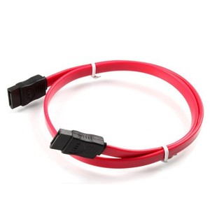 สายเคเบิลข้อมูล SATA สายแบน หุ้มด้วย PVC ป้องกันสัญญาณรบกวน ตัวนำทองแดงบริสุทธิ์ ใช้กับคอมพิวเตอร์ ขั้วต่อชุบนิกเกิล - Product Image 2
