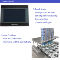 Machine de remplissage et de scellage de gobelets en plastique Jelly Pudding de type continu usine de fabrication de machines de remplissage de solutions