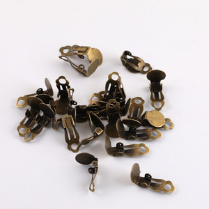 Clips de Oreja Metálicos Simples, Chapados en Oro, Plata y Bronce, Accesorios para Joyería DIY, para Pendientes sin Perforación, Forma de U, Pernos Invisibles - Product Image 5