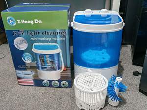 Prise standard américaine de 110 volts, <span class=keywords><strong>machine</strong></span> à <span class=keywords><strong>laver</strong></span> les chaussures de <span class=keywords><strong>petite</strong></span> <span class=keywords><strong>taille</strong></span> bleue et blanche - Product Image 2