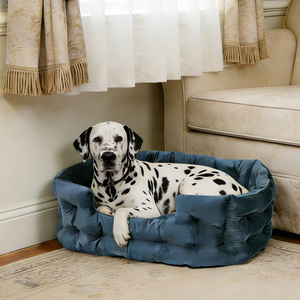 Customizable Luxury Velvet Pet <b>Nest</b> Modern Square Dog <b>Bed</b> for Large Dogs Faux Fur Removable Print Private Label <b>Bed</b> for Winter - Product Image 2