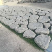 Dalle aléatoire en granit noir pierre de basalte noir pavé de motif fou pour allée à l'extérieur du jardin