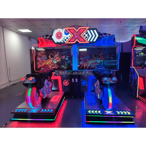 Machine de jeu d'arcade de course de moto double grand format, interactive, à monnayeur, de simulation, équipement de jeu vidéo, 1 an - Product Image 3
