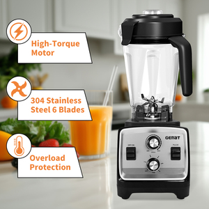 Licuadora Comercial de Alta Resistencia de 3L y 220V para Alimentos, Licuadora Multifuncional de Pedestal, ¡Gran Venta! Nueva Llegada Gemat - Product Image 3