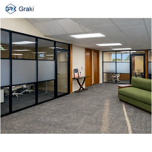 कार्यालय कांच की दीवार विभाजन आधुनिक डिजाइन एल्यूमीनियम तैयार कमरे डिवाइडर अत्यधिक प्रभावी ध्वनि अवशोषण का उपयोग करते हैं - Product Image 6