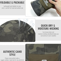 Gorra de Béisbol Deportiva Personalizada de Ala Corta, Unisex, de Lona Rip-Stop, de Secado Rápido, Transpirable, Impermeable, de 5 Paneles, Estilo Camper