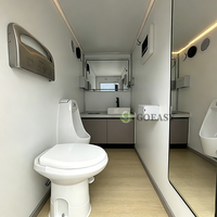GoEasy Prix d'usine Remorque toilettes VIP de luxe personnalisée à 3 cabines pour toilettes publiques à vendre