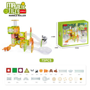 EPT 127 pièces, blocs de construction magnétiques créatifs, tubes, blocs de construction magnétiques, jeu de construction de circuit de billes magnétique, jouet de connexion pour enfants - Product Image 4