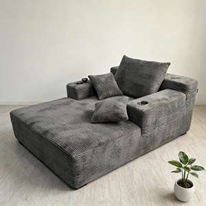 Sofá Modular Convertible de Lino Calm Relaxed Nook, con Múltiples Cojines, Compresible, para Villa, Ocio, Relax - Product Image 6