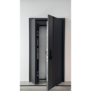 <span class=keywords><strong>Porte</strong></span> de sécurité en acier pour villas de luxe <span class=keywords><strong>avec</strong></span> accès par reconnaissance faciale, double battant, résistance au feu 60 minutes, thermolaquée, vente en gros - Product Image 1