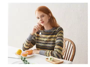 2025 chaud femmes <span class=keywords><strong>pull</strong></span> magnifique décontracté <span class=keywords><strong>pull</strong></span> en <span class=keywords><strong>cachemire</strong></span> dames laine tricot <span class=keywords><strong>pull</strong></span> tricoté <span class=keywords><strong>pull</strong></span> Jacquard géométrique graphique <span class=keywords><strong>Cos</strong></span> - Product Image 4