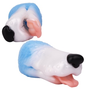 New Design Dog Head <b>Masturbator</b>, Soft Skin Touching Feeling Single Channel Silicone Toy <b>Masturbator</b> for Adult Male - Product Image 1