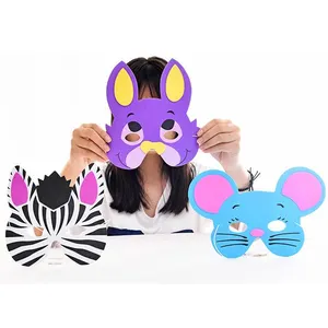 Elsas colorful 3d animals eva mask maschere per feste per bambini per bambini di halloween maschera di carnevale riutilizzabile per il viso