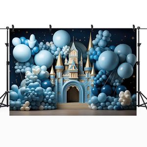ปราสาท<span class=keywords><strong>สี</strong></span><span class=keywords><strong>ฟ้า</strong></span>เด็กวันเกิดฉากหลังบอลลูนเด็กเค้กแรก Smash การถ่ายภาพ Props 1st ตกแต่งวันเกิดพื้นหลัง - Product Image 1