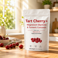 Stock 300 Capsules Molles de Cerise Contenant du Citrate de Magnésium, de la Curcumine et de l'Huile de Nigelle – Complément Alimentaire Quotidien