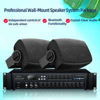Amplificateur de mixage PA professionnel 6 zones 100V à tension constante mono 350-1000W avec ensemble de haut-parleurs passifs à montage mural