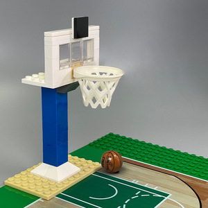 Bausteine für Kinder MOC Kleinpartikel-Bausatz Fußball Basketball Ständer Sport Eltern-Kind-Spielzeug - Product Image 2