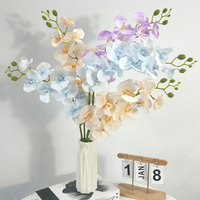 Fleurs d'orchidées artificielles, 9 têtes, Phalaenopsis, soie, réaliste, toucher réel, blanc, longue tige, décoration de mariage, décoration de la maison, événements