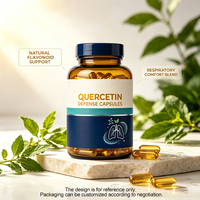 Capsules d'extraits végétaux naturels avec quercétine et bromélaïne, emballage en vrac, approvisionnement direct usine