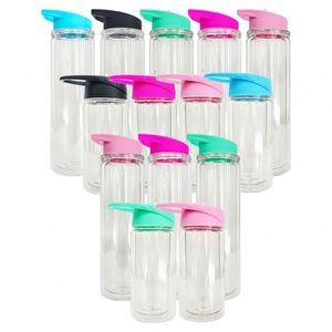 Bouteilles d'eau sportives pour enfants de 10 oz avec bouchon à vis, en PET, avec sangle, écologiques et compatibles lave-vaisselle - Product Image 1