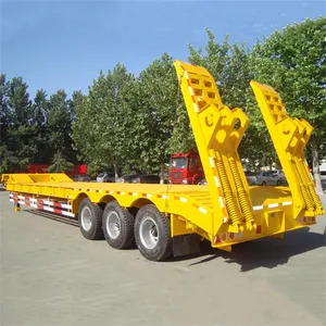 Trung Quốc Nhà sản xuất 3 trục 70 tấn 40 ft 40 tấn thủy lực sử dụng lowbed xe tải lowboy thấp giường bán Trailer cho bán