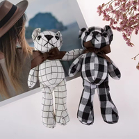 Porte-clés pendentif ours en peluche mignon de 15 cm, jouet en peluche en forme d'anneau, animal en peluche, ours en peluche, vente chaude