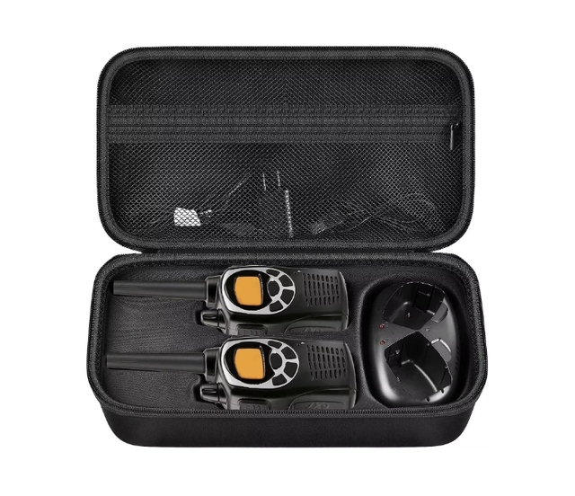 Long Range Handheld Mobile Radios Hard Storage Carrying Box Walkie Talkie Case Holder EVA Bag Zipper Classic Durable Design