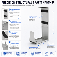 Fabrication sur mesure de tôles métalliques, support robuste pour CPU sous le bureau, support pour tour d'ordinateur, découpe au laser, service de pliage