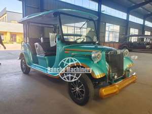 Carrito de Golf Eléctrico Clásico de Turismo Rojo, Lujoso y Elegante, Personalizado con Certificación CE, para Paseos en Auto, Estilo Retro Vintage con Toldo - Product Image 5