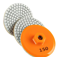 Disques de polissage diamantés de 4 pouces (100 mm) avec marquage OEM, intégrant la découpe et le polissage des bords, pour carrelage et pierre